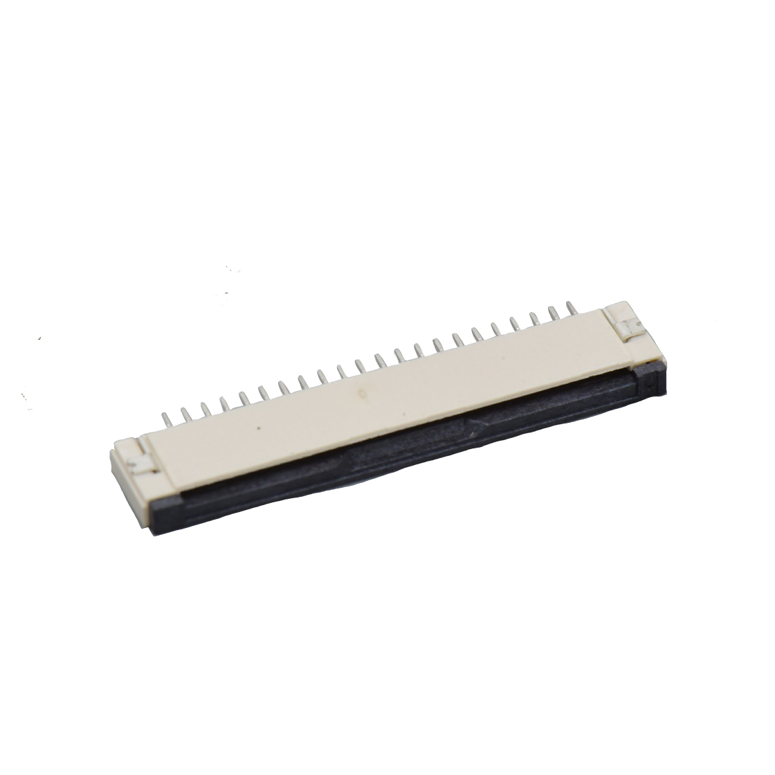 F1008 FPC FFC连接器Pitch 1.00mm H2.0mm卧贴前掀盖下接触 FPC 22Pin本色 镀雾锡